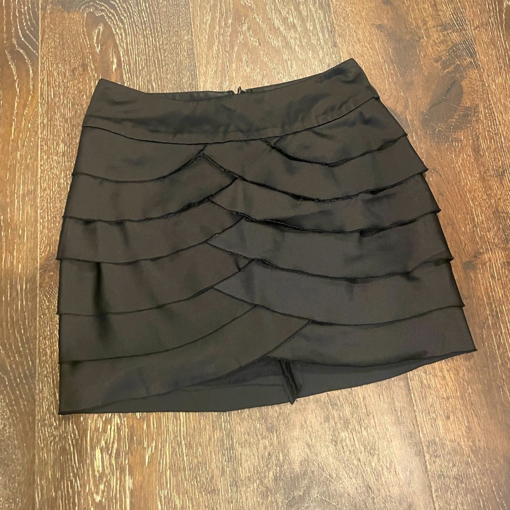 BOGO - Black satin mini skirt